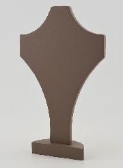 Crucifix Stylisé en Céramique et Bois