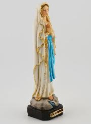 Statuede  Notre Dame de Lourdes Polychromée sur Socle  - 15 cm