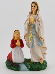 Statue Notre Dame de Lourdes et Ste Bernadette - 18 cm