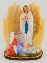 Statue Lumineuse Notre Dame de Lourdes - 14 cm