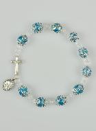 Bracelet Dizainier Perles de Cristal Turquoise Ajouré