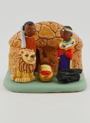 Crèche de Noël du Monde - Nativité Massaï
