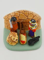 Crèche de Noël du Monde - Nativité Massaï