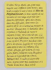 Lot de 10 Cartes de Prières Notre Dame du Perpétuel Secours