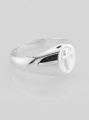 Bague Chevalière Croix du Christ en Argent Massif - Taille 58