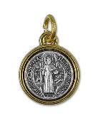 Médaille de Saint Benoît Dorée - 15 mm