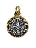 Médaille de Saint Benoît Dorée - 15 mm