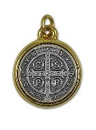 Médaille de Saint Benoît Dorée - 20 mm