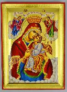 Icône Byzantine Vierge Couronnée - 24 cm