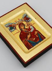 Icône Byzantine Vierge Couronnée - 12 cm