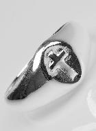 Bague Chevalière Croix du Christ en Argent Massif - Taille 62