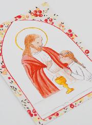 Image de Communion - Communiante et Jésus