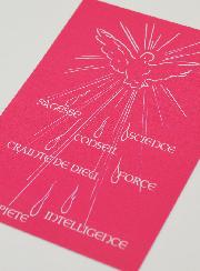 Carte de Confirmation Fille - 7 dons de l'Esprit Saint