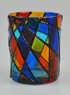 Bougeoir Verre Photophore Vitrail