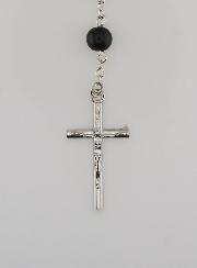 Chapelet en Perles Noires - Médaille Miraculeuse