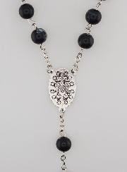 Chapelet en Perles Noires - Médaille Miraculeuse