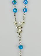 Chapelet en Perles Bleues - Médaille Miraculeuse