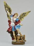 Statue Saint Michel Archange Polychromée - 30 cm