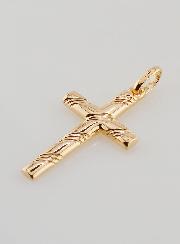 Pendentif Croix de Lourdes en Plaqué Or