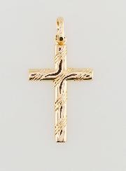 Pendentif Croix de Lourdes en Plaqué Or - 25mm