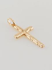 Pendentif Croix de Lourdes en Plaqué Or - 25mm