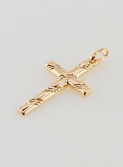 Pendentif Croix de Lourdes en Plaqué Or - 25mm