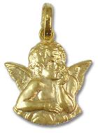 Pendentif Ange Protecteur en Plaqué Or - 14 mm