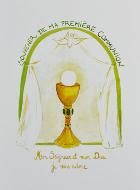 Carte Souvenir de ma Première Communion - Vert