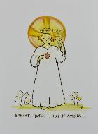Carte de Communion - Enfant Jésus Roi d'Amour