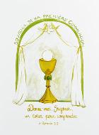 Carte de Première Communion - Souvenir - Vert