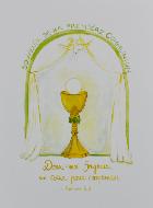 Carte de Première Communion - Souvenir - Vert