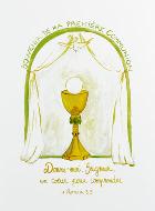 Image de Première Communion - Souvenir - Vert