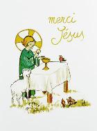 Image de Communion - Merci Jésus - Vert