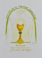 Carte Souvenir de Première Communion - Vert