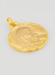 Médaille de Baptême Vierge à L'Enfant Jésus en Or