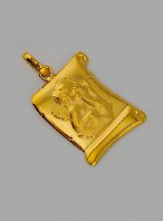 Médaille Parchemin Ange-Gardien en Or 375/1000