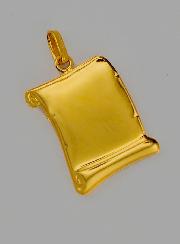 Médaille Parchemin Ange-Gardien en Or 375/1000