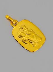 Médaille de Baptême Saint Christophe en Or 375/1000