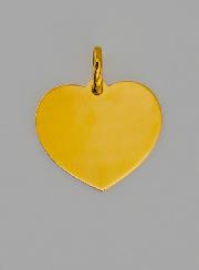 Médaille de Baptême Ange-Gardien Coeur - Fille en Or