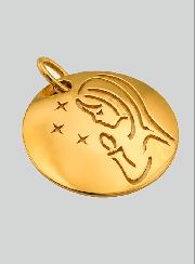 Médaille de Baptême Vierge en Prière aux étoiles en Or