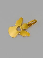 Médaille Coeur Ange-gardien en Or 9 Carats