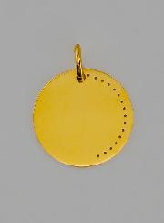 Médaille de Baptême Vierge Marie en Prière en Or 9 Carats