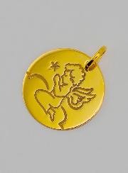 Médaille de Baptême Ange-Gardien en Prière en Or