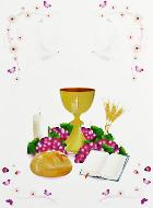 Carte de Communion - Vin et Pain de Vie - Modèle Fille