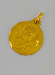 Médaille de Baptême Ange-Gardien Protecteur en Or