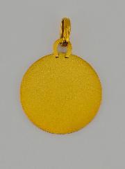 Médaille de Baptême Vierge Marie au Voile Profil Droit en Or
