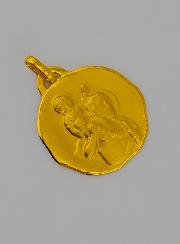 Médaille Saint Christophe Protecteur en Or 18mm