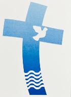 Image de Baptême - Croix Bleu et Esprit Saint