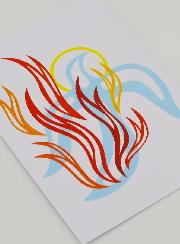 Carte de Confirmation - Colombe Feu de l'Esprit Saint