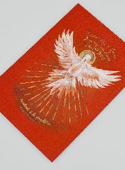 Carte de Confirmation Modèle Rouge - Colombe de l'Esprit Saint